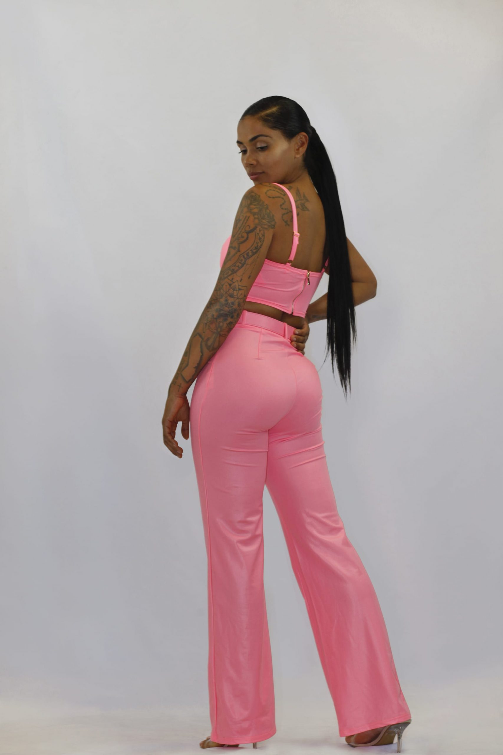 Hot Pink Party 2 Piece Pants Set - Love Chic StyleLove Chic Style